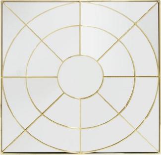 Casa Padrino Luxus Wandspiegel Gold 102 x H. 102 cm - Edelstahl Spiegel - Luxus Möbel