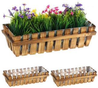 Blumenkasten Holzzaun 3er Set 10037613