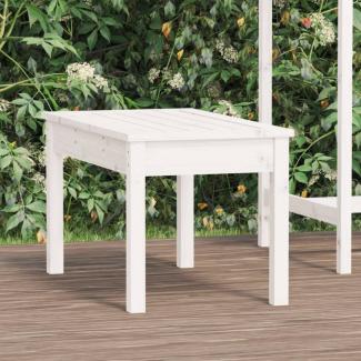 vidaXL Gartenbank Weiß 80x44x45 cm Massivholz Kiefer 823998