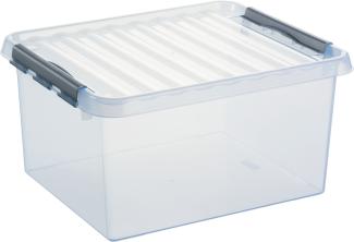 Sunware Kunststoff-Box Q-Line 36 l mit Deckel transparent Aufbewahrungsbox Kiste