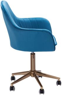 KADIMA DESIGN Schalenstuhl SANDRA - Moderner Sitzkomfort mit 360-Grad-Drehfunktion und Hartbodenrollen. Farbe: Blau