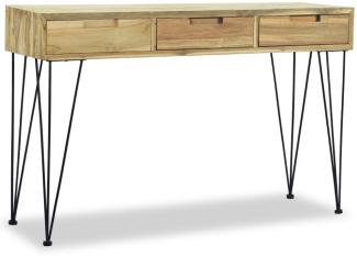 vidaXL Konsolentisch 120 x 35 x 76 cm Teak Massiv