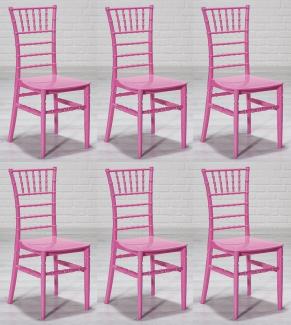 Casa Padrino Designer Acryl Stuhl Set Rosa 40 x 46 x H. 92,5 cm - Esszimmerstühle - Acryl Esszimmer Möbel