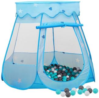 Kinder-Spielzelt mit 250 Bällen Blau 102x102x82 cm