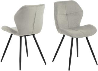 Set 2x Petri Esszimmerstuhl beige schwarz Stuhl Stühle Esszimmer Küchenstühle