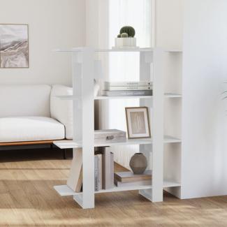 Bücherregal/Raumteiler Weiß 100x30x123,5 cm