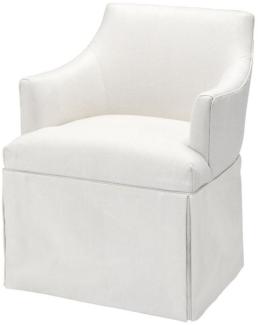 Casa Padrino Designer Sessel Weiß 63 x 63 x H. 81 cm - Luxus Kollektion