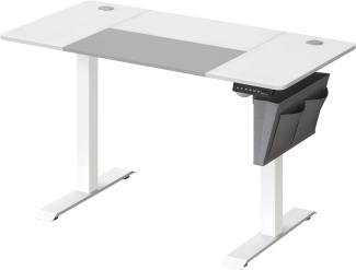 SONGMICS 'DSL015W02' elektrisch höhenverstellbarer Schreibtisch, basisweiß-taubengrau, 60 x 120 x (72-120) cm