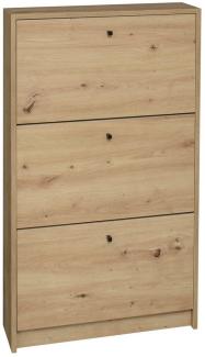 freiraum Schuhkipper Flap, in asteiche, Holzwerkstoff - 60x104x16cm (BxHxT)