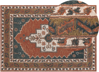 Teppich Wolle bunt 140 x 200 cm GELINKAYA