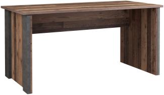 Stylefy Califfo Schreibtisch II Altes Holz Optik Beton Optik