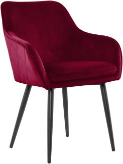 Esszimmerstuhl Rot Samt Polsterstuhl Stuhlset Küchenstuhl