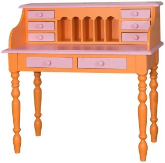 Casa Padrino Landhausstil Schreibtisch Orange / Rosa 109 x 60 x H. 110 cm - Möbel im Landhausstil