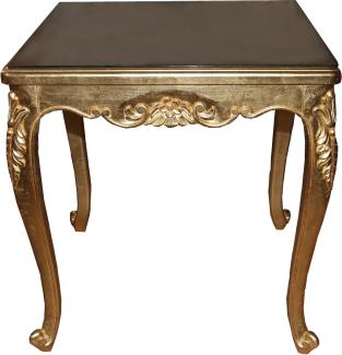 Casa Padrino Barock Luxus Esstisch Gold 80 cm x 80 cm- Esszimmer Tisch - Made in Italy