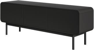 Selsey Oro - TV-Lowboard mit 3 Schubladen, schwarz, 154 cm