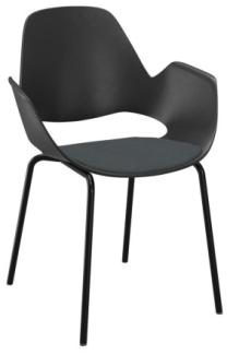 Aluminium-Stuhl FALK schwarz dunkelgrau