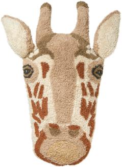 LIFETIME Kidsrooms Essence Kissen - Giraffe, 100% recycelbare Baumwolle in Braun, 45 x 55 cm