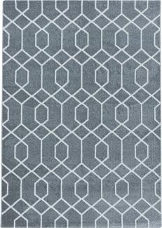 Kurzflor Teppich Elisa rechteckig - 160x230 cm - Grau