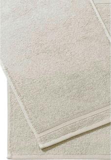 Handtuch Baumwolle Plain Design - Farbe: grau-beige, Größe: 90x200 cm