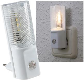 ChiliTec LED Nachtlicht Orientierungslicht mit Tag Nacht Sensor I Steckdose 230V I Schaltet bei Dunkelheit I 1 Stück I 1 Watt Licht Warmweiß