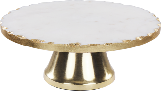 Tortenplatte Marmor weiß gold rund ⌀ 28 cm GREWENA