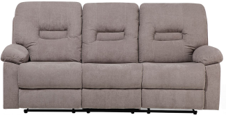 3-Sitzer Sofa Polsterbezug taupe verstellbar BERGEN