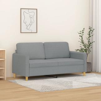 vidaXL 2-Sitzer-Sofa Hellgrau 140 cm Stoff