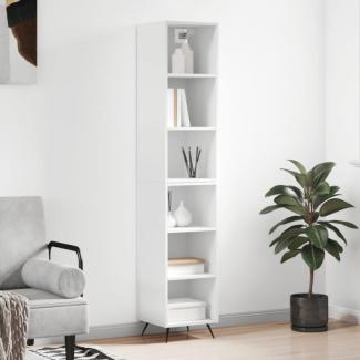 Highboard Weiß 34,5x32,5x180 cm Holzwerkstoff (Farbe: Weiß)
