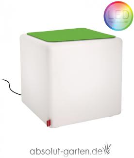 Beistelltisch Cube Outdoor LED (Sitzkissen - grün)