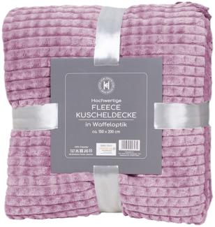 Flanell Wohndecke Kuscheldecke Wolldecke Sofadecke 150x200cm Rosa