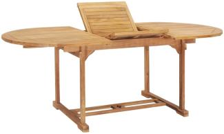 Ausziehbarer Gartentisch 150-200 x 100 x 75 cm Massivholz Teak