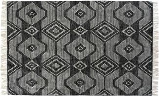 Teppich DKD Home Decor Weiß Schwarz Baumwolle (160 x 230 x 1 cm)