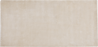 Teppich Viskose hellbeige 80 x 150 cm Kurzflor GESI II