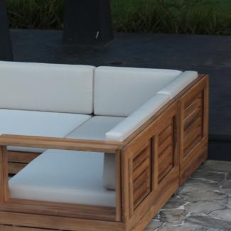 Eckteil Outdoor Gartensofa Korsika aus Teak von Teako Design