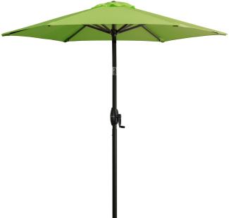 Derby Sonnenschirm / Kurbelschirm "Basic Lift neo 180" mit Höhenverstellung, apfelgrün, 180 cm