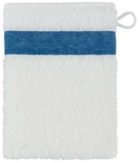 Feiler Handtücher Exclusiv mit Chenillebordüre | Waschhandschuh 15x20 cm | jeansblau