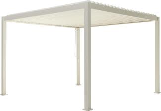 Pergola MIRADOR Deluxe 3,6x3,6 weiß Lamellendach