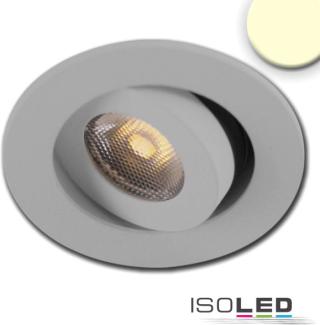 ISOLED LED Einbauleuchte MiniAMP alu gebürstet, 3W, 24V DC, warmweiß, dimmbar