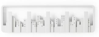 Umbra Skyline Weiß Garderobenhaken mit 5 beweglichen Haken Garderobenleiste aus Kunststoff