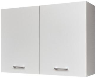 Stella Trading WOW Moderner Hängeschrank Küche in Weiß - Geräumiger Küchenschrank mit viel Stauraum - 100 x 85 x 31 cm (B/H/T)