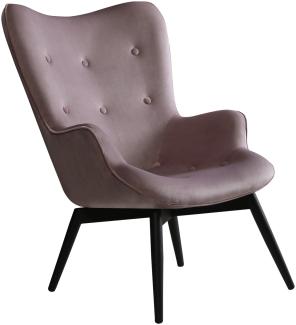 Sessel Rose Samt Relaxsessel Polstersessel Ohrensessel Loungesessel