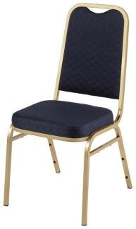 Bolero Bankettstühle mit quadratischer Lehne blau (4 Stück)