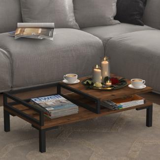 Couchtisch Ibestad 90x50x28cm Walnuss [en. casa]