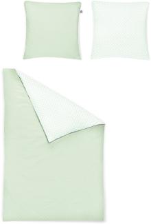 irisette Bettwäsche VARIA Mako-Satin BL 155x220 cm türkis Bettbezug