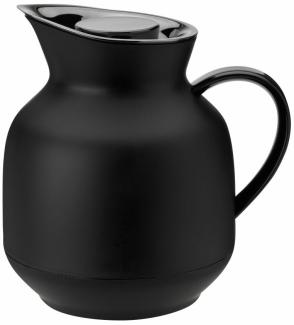 Stelton Isolierkanne Amphora für Tee, Teekanne mit Glaseinsatz, Thermokanne, Kunststoff, Soft Black, 1 Liter, 222-1