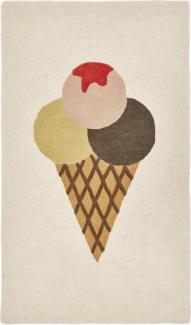 Getufteter Kinderteppich \"Icecream\", 140 x 80 cm, aus Wolle und Baumwolle, von OYOY