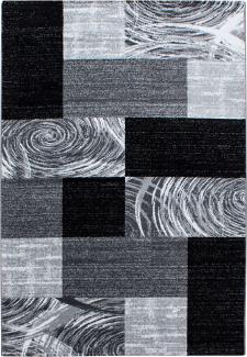 Kurzflor Teppich Paolo rechteckig - 160x230 cm - Schwarz