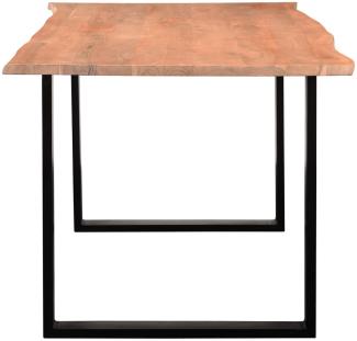 TABLES&CO Tisch 160x80 Akazie Natur Metall Schwarz