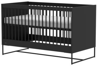 Kidsmill Modular 2 Babybett Mattschwarz – Schwarz – 70 x 140 cm Schwarz 1