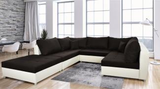 Sofa mit Schlaffunktion in U-Form AURORA BIS, 288x199x85, sawana 14/dolaro 511